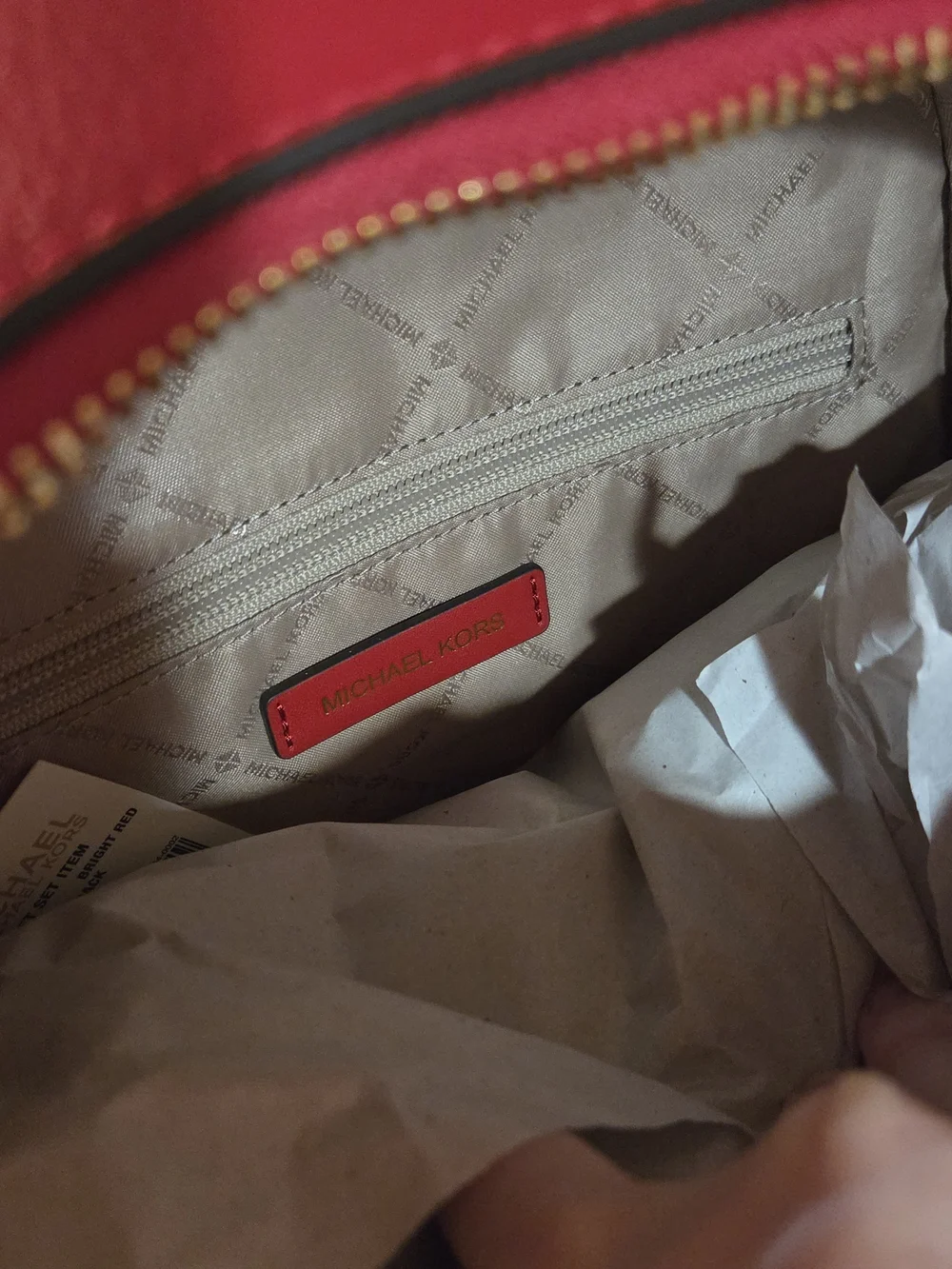 NWT Michael Kors Red Jet Set Backpack